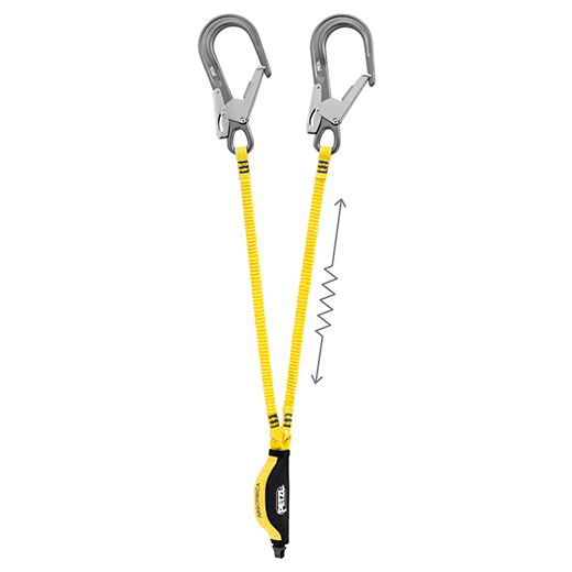 Petzl 1.5mtr ABSORBICA-Y-MGO Lanyard with MGO Alloy Scaffold Hooks