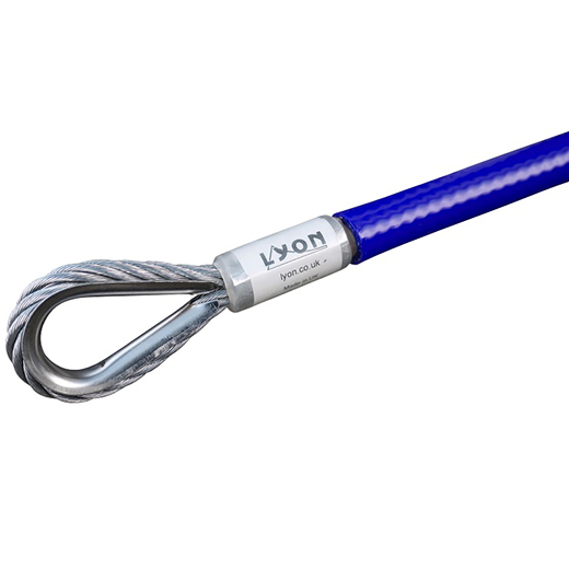 Lyon 7mm Steel Wire Anchorage Strop, Blue Sleeve, 0.5Mtr