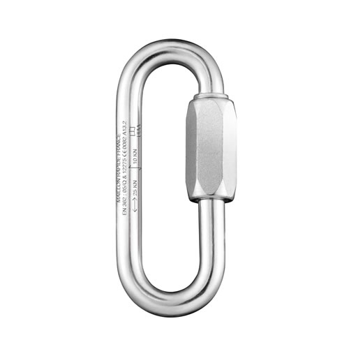 Maillon Rapide Long Opening Oval Shackle, Steel, 8mm