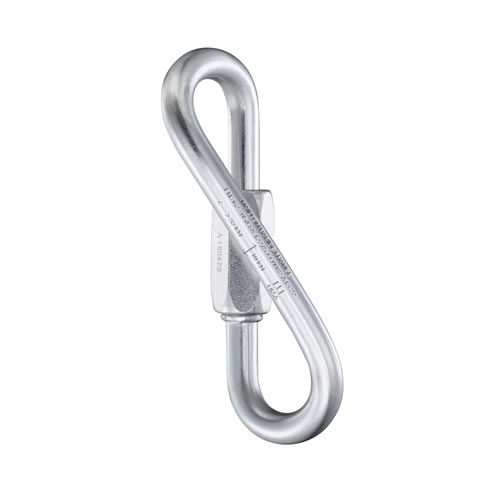 Maillon Rapide Long Opening Twisted Oval Shackle, Steel, 8mm