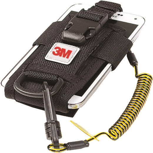 3M DBI-SALA Adjustable Radio/Cell Phone Holster, Clip2Loop Coil Tether, Micro D-ring