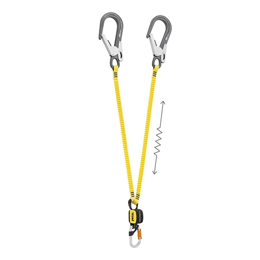 Petzl NEW Absorbica-Y 150 FLEX MGO European Version Double lanyard, integrated EA