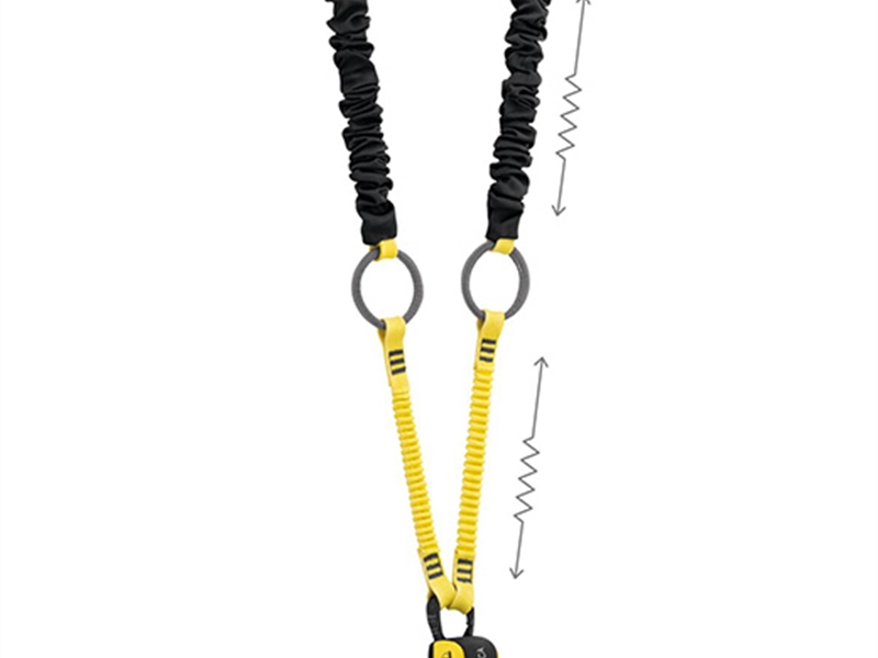 Petzl NEW Absorbica-Y Elasticized Tie-Back Lanyard