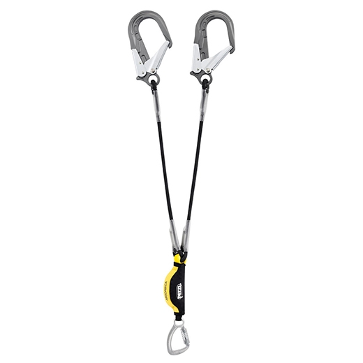 Petzl 0.8mtr ABSORBICA-Y-MGO Lanyard, MGO Alloy Scaffold Hooks, International Versio