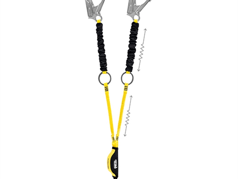 Petzl ABSORBICA-Y TIE-BACK Lanyard with MGO Alloy Scaffold Hooks