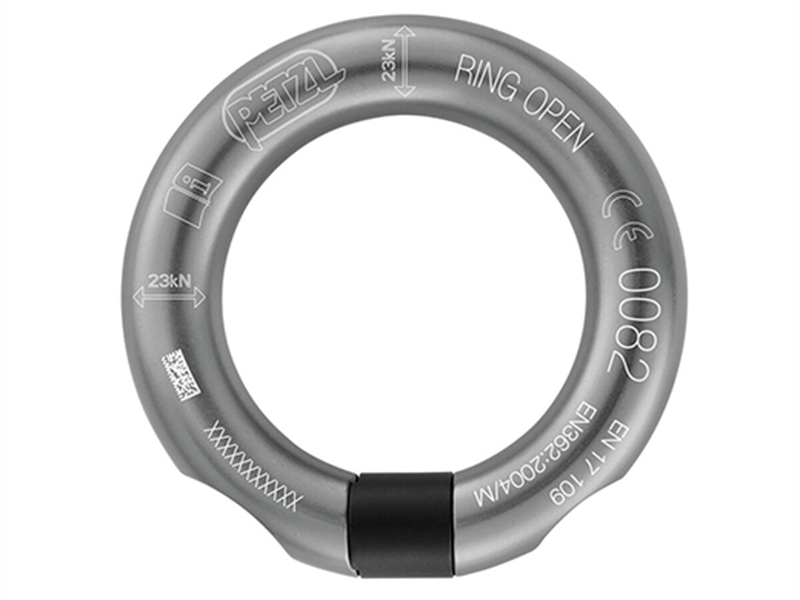 Petzl, RING OPEN Multidirectional Gated Ring, Anthracite