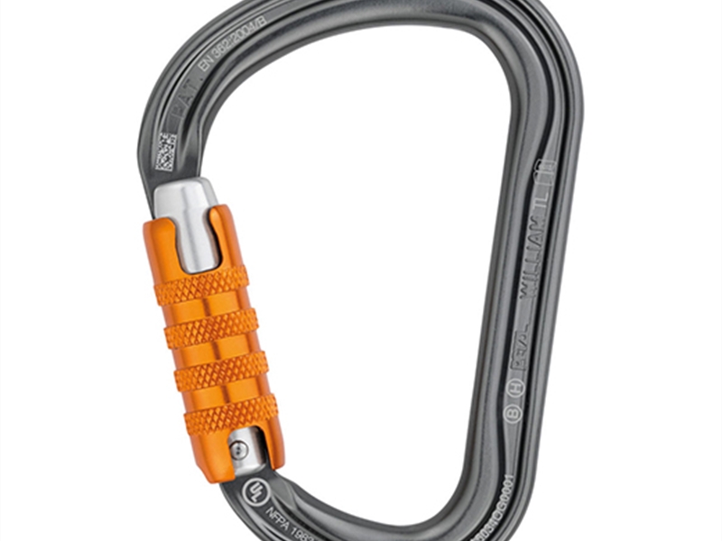 Petzl WILLIAM Pear Shaped Aluminium Karabiners Gold