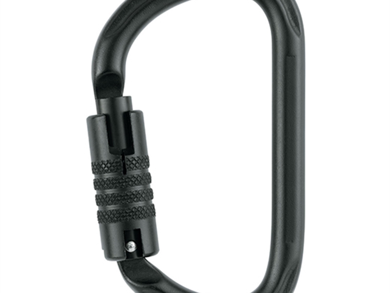 Petzl VULCAN Steel D Karabiner Triple Action Black