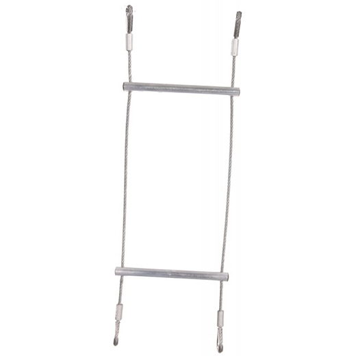 Lyon Compact Lightweight Ladder, Plain Rungs, Swaged Eye Fittings