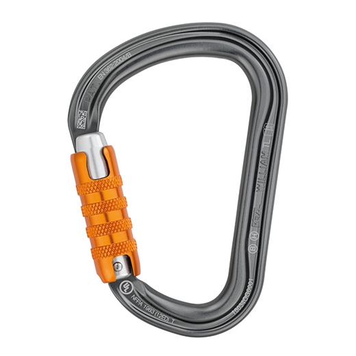 Petzl WILLIAM Pear Shaped Aluminium Karabiners Gold