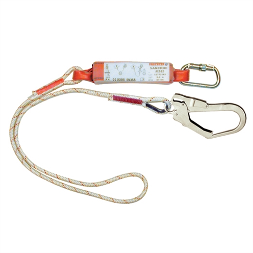 Protecta Sanchoc 2.0Mtr EA Kernmantle Rope Lanyard with Steel Scaff Hook