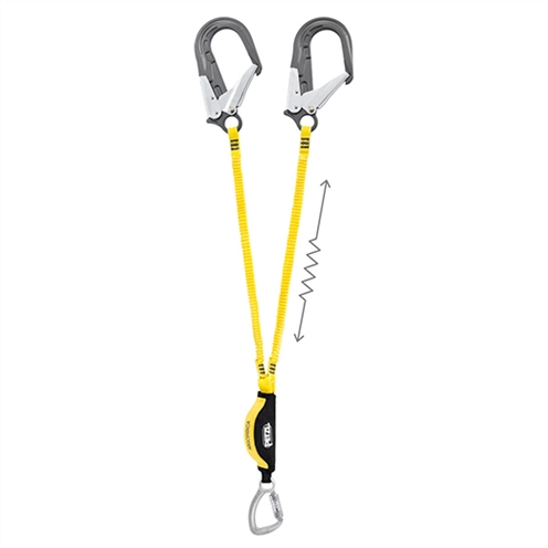 Petzl 1.5mtr ABSORBICA-Y-MGO Lanyard, MGO Alloy Scaffold Hooks, International Versio