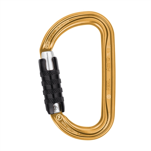 Petzl Am-D Aluminium Karabiner Gold Triple Action