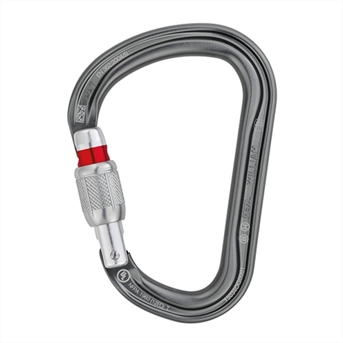 Petzl WILLIAM Pear Shaped Aluminium Karabiner Screwgate