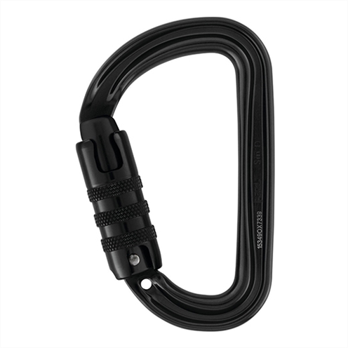 Petzl Sm-D Ultra-light Asymmetric Triple Action Karabiner, Black