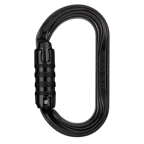 Petzl OXAN Oval Steel Karabiner Triple Action Black