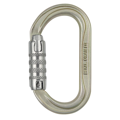 Petzl OXAN Oval Steel Karabiner Triple Action