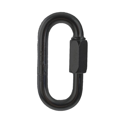 Maillon Rapide Oval Shackle, Steel, 8mm, Black