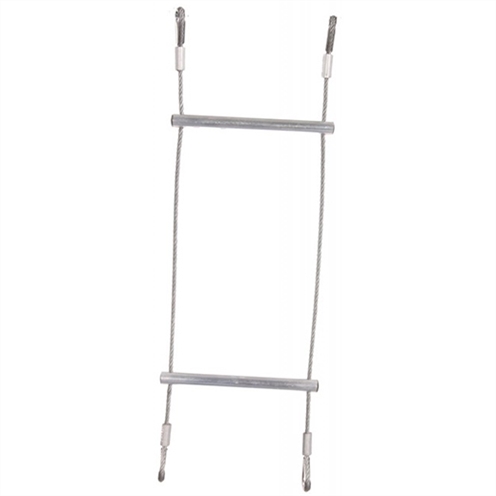 Lyon Compact Lightweight Ladder, Plain Rungs, Swaged Eye Fittings