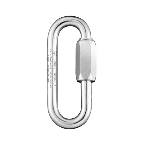 Maillon Rapide Long Opening Oval Shackle, Steel, 8mm