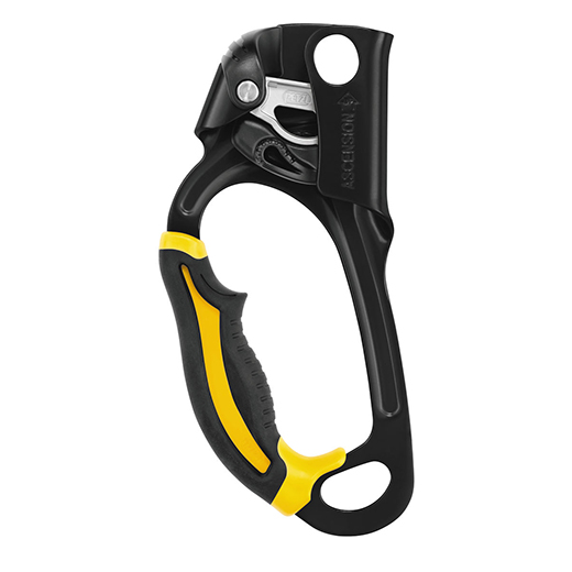 Petzl ASCENSION Handled Rope Clamp Left Handed Black/Yellow