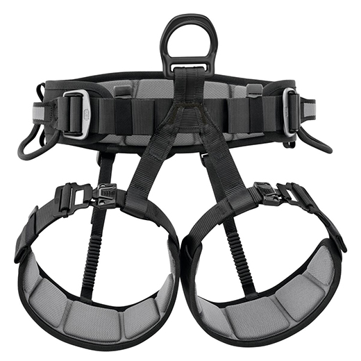 Petzl FALCON Lightweight Seat Harness for Suspended Rescue, Size 0, Black