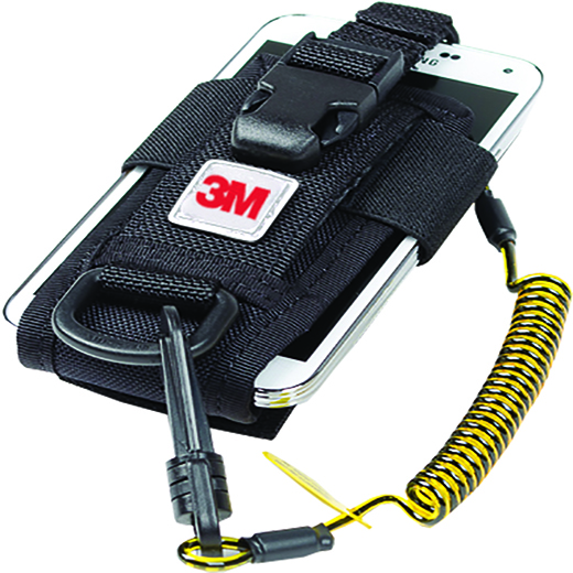3M DBI-SALA Adjustable Radio/Cell Phone Holster, Clip2Loop Coil Tether, Micro D-ring