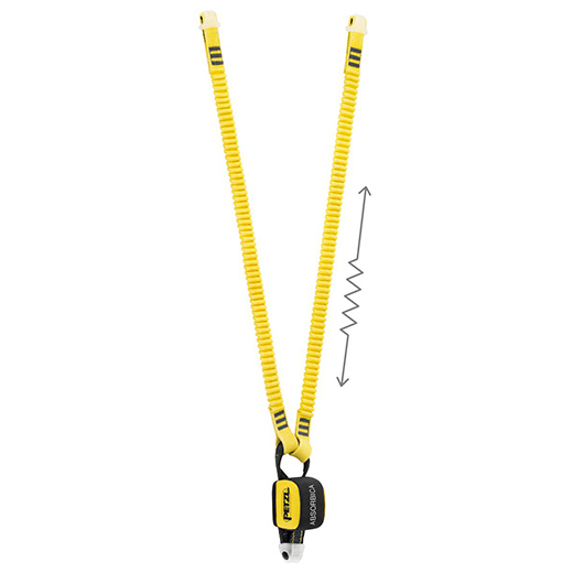 Petzl NEW Absorbica-Y 150 Double Elasticized lanyard with integrated energy absorber