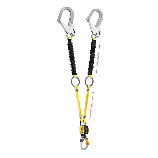 Petzl NEW Absorbica-Y Tie-Back MGO Double Lanyard With Integrated Energy Absorber