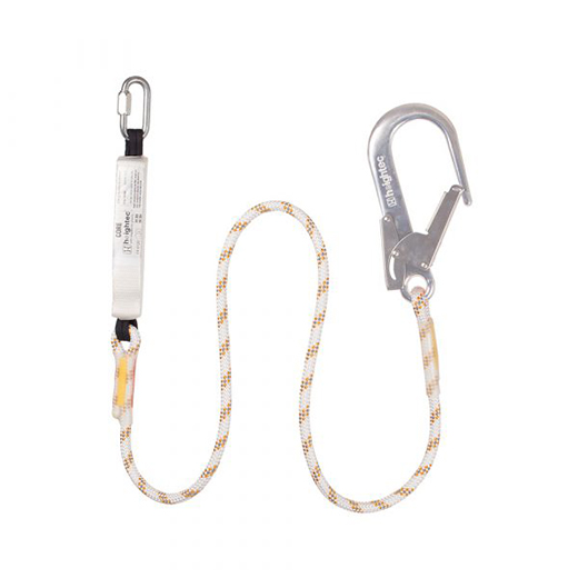 Heightec CORE Single Leg Rope Lanyard 1.75m with Alloy Scaffold Hook