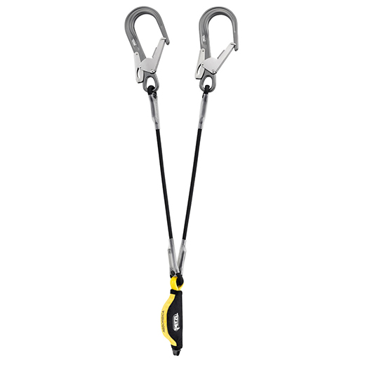 Petzl 0.8mtr ABSORBICA-Y-MGO Lanyard with MGO Alloy Scaffold Hooks