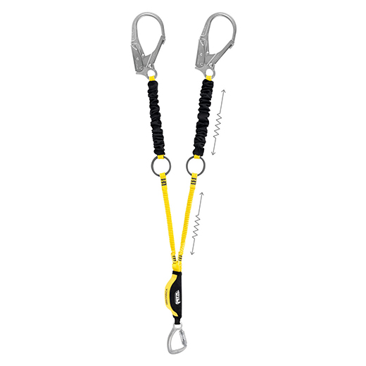 Petzl ABSORBICA-Y TIE-BACK Lanyard with MGO Alloy Scaffold Hooks
