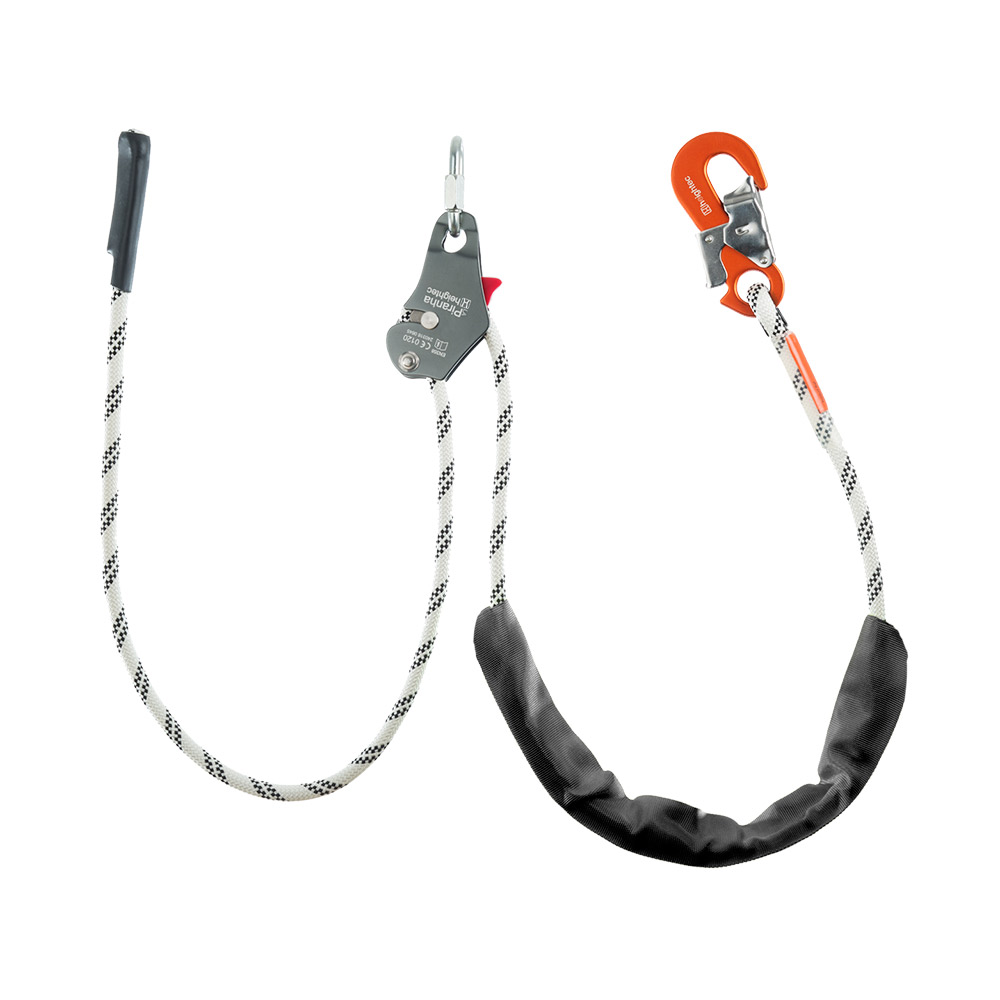 Heightec PIRANHA Adjustable Lanyard, Safety Hook, Screwlink, 2m