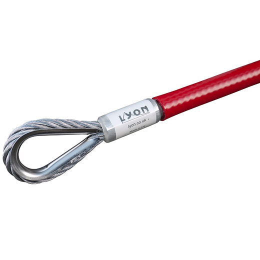 Lyon 7mm Steel Wire Anchorage Strop, Red Sleeve, 0.5Mtr