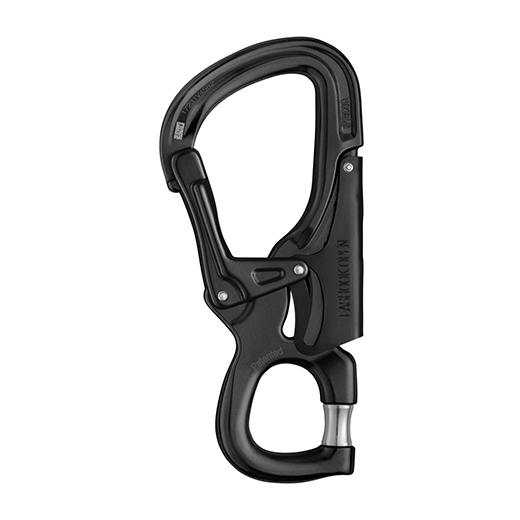 Petzl EASHOOK OPEN Connector With Gated Connection Point, Black