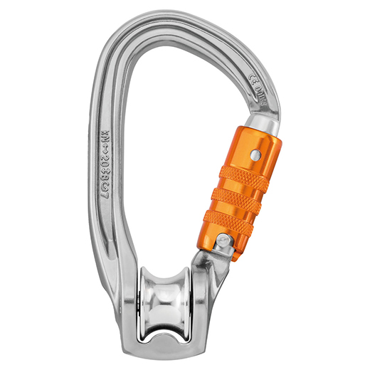 PETZL ROLLCLIP Z Pulley-Carabiner That Enables Installation On Devices